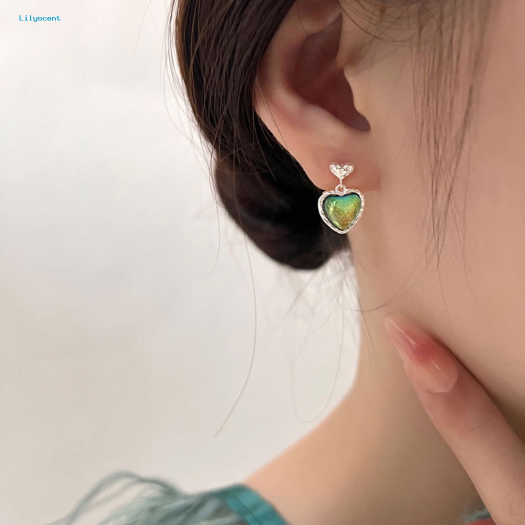 Lilyscent 1pasang Anting Liontin Tahan Aus Aksesori Perhiasan Gadis Geometri Stud Earring Eye-catching