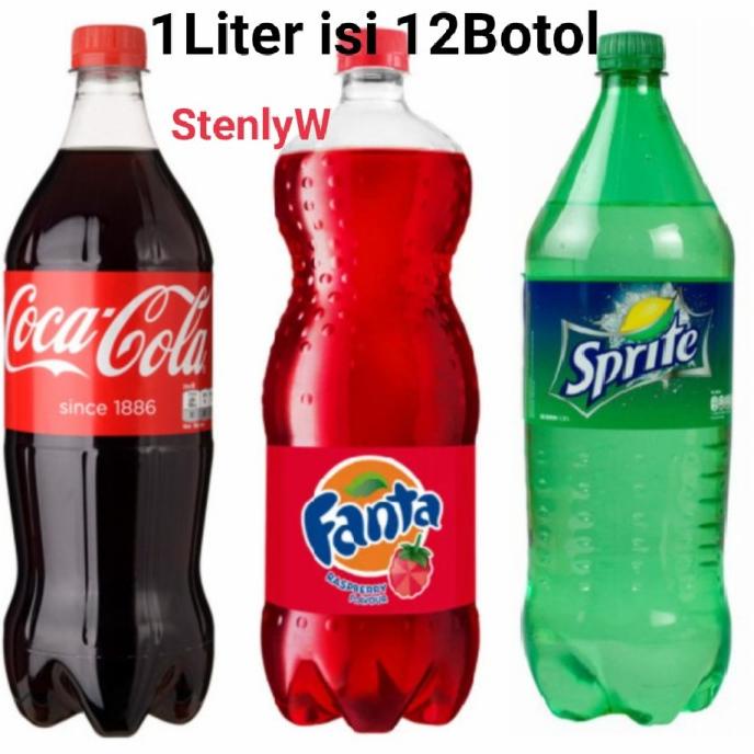 

Fanta | Coca Cola Original | Sprite Botol 1 Liter 1 Dus Isi 12Botol