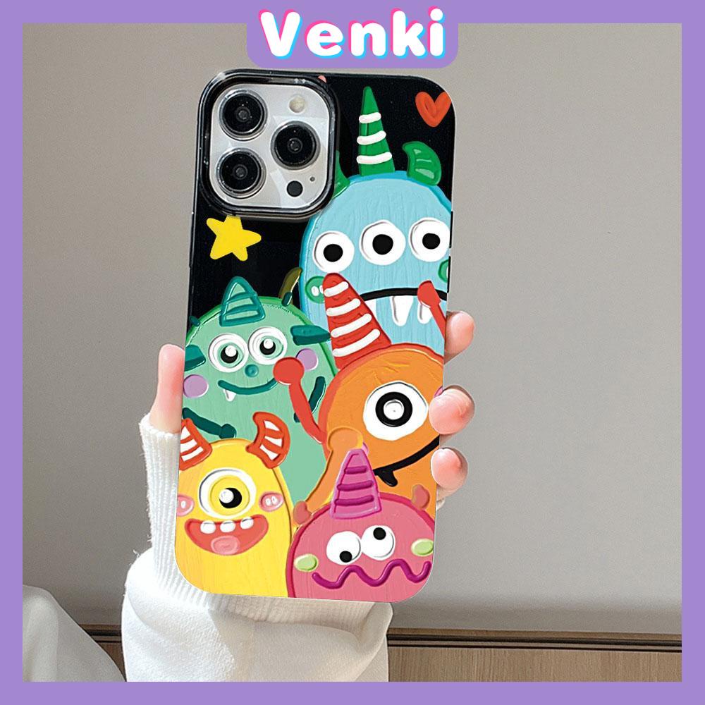 Case for iPhone 11 Soft TPU Glossy Black Candy Case Cute Cartoon Monsters Camera Protection Shockproof For iPhone 14 13 12 11 Pro Max 7 8 Plus X XR