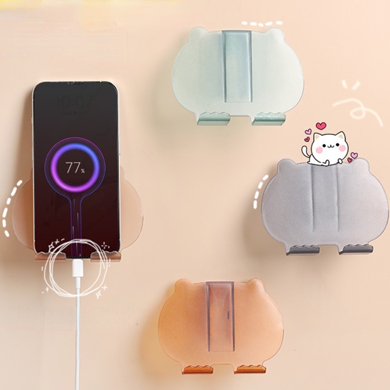 Universal Bedside Mobile Phone Stand/Beruang Lucu Dinding Smartphone Holder Alat Penyimpanan Dapur Kamar Mandi