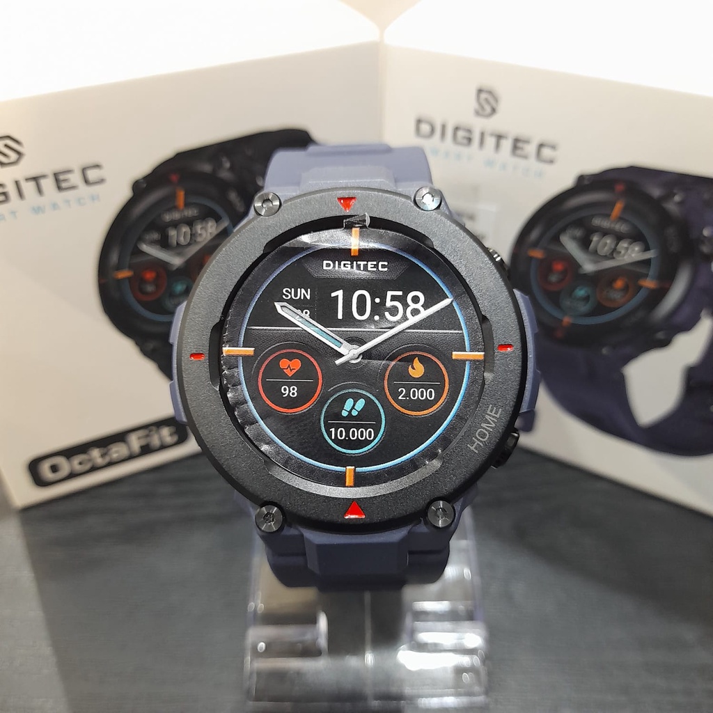 JAM SMARTWATCH SMART WATCH DIGITEC OCTAFIT BIRU BLUETOOTH ANDROID / IPHONE ORIGINAL