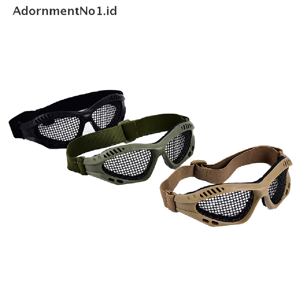 [AdornmentNo1] Outdoor Paintball Goggle Hung Metal Mesh Kacamata Pelindung Mata [ID]