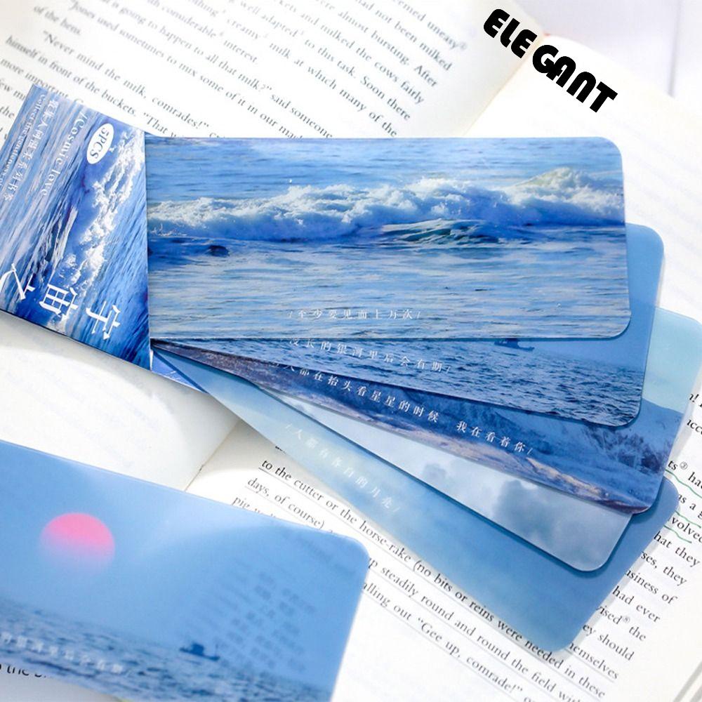 [Elegan] Bookmark Tembus Baca Aksesoris Penanda Buku Halaman Penanda Halaman Holder Landscape Aesthetics Reading Assistant