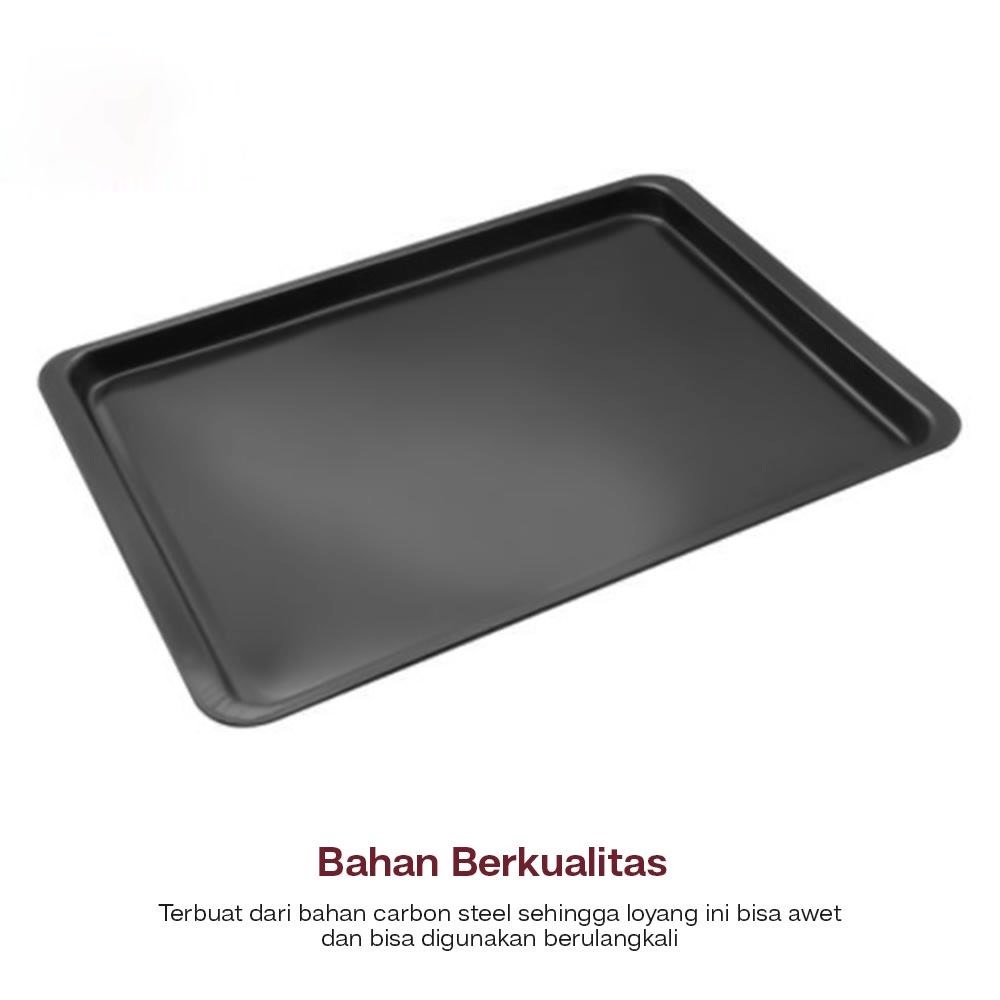 Loyang Kue Kering Teflon Persegi Panjang Panggang Oven Microwave Baking Tray Non Stick