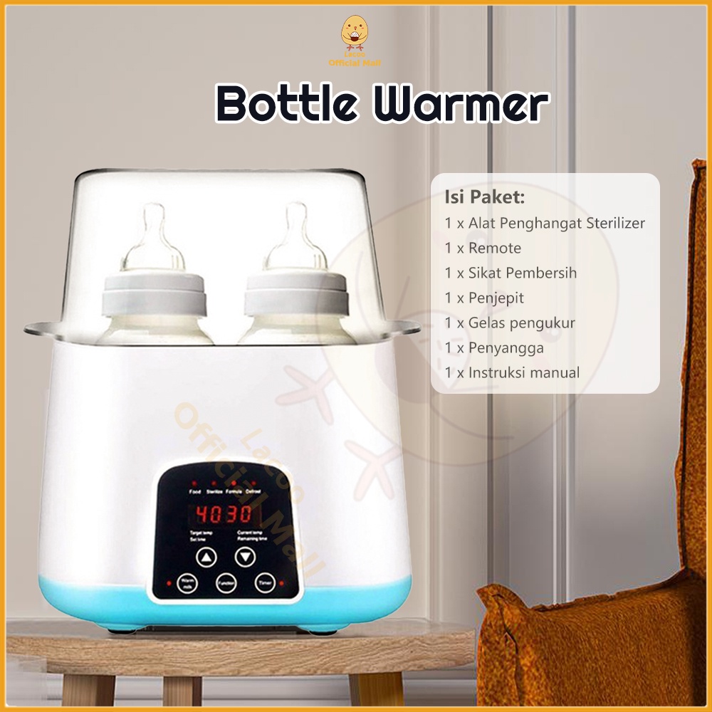 Lacoo Alat steril botol susu bayi dengan remote Bottle warmer multifungsi Penghangat botol susu Bottle sterilizer bpa free