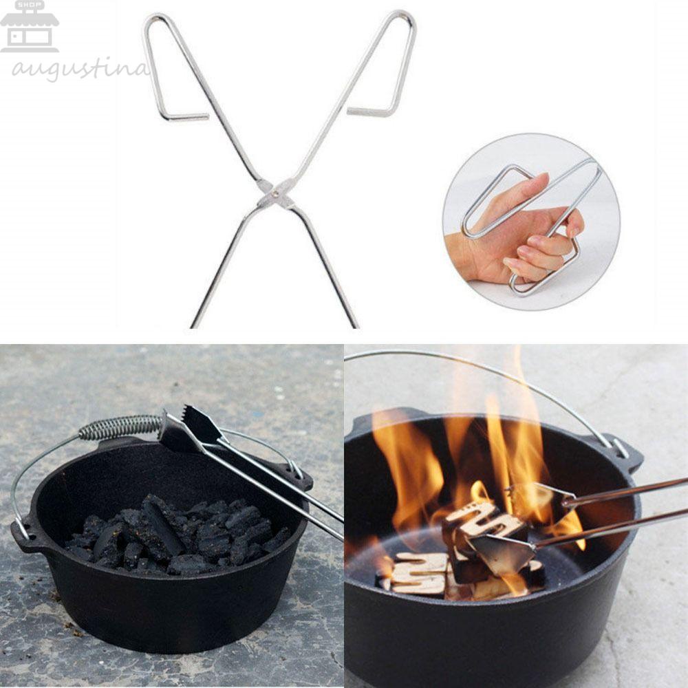 Agustina Klip Makanan 55 cm Multi-Fungsi Piknik Barbekyu Karbon Klip Camping Arang Penjepit Baking Tools