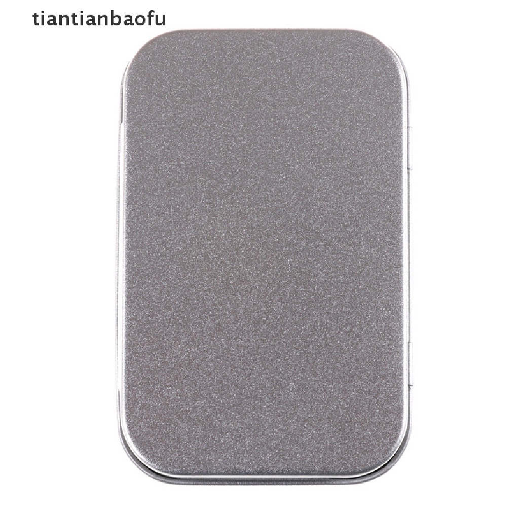 [tiantianbaofu] 95 * 60 * 20mm Metal Tin Flip Storage Box Case Organizer Untuk Koin Permen Kunci Butik