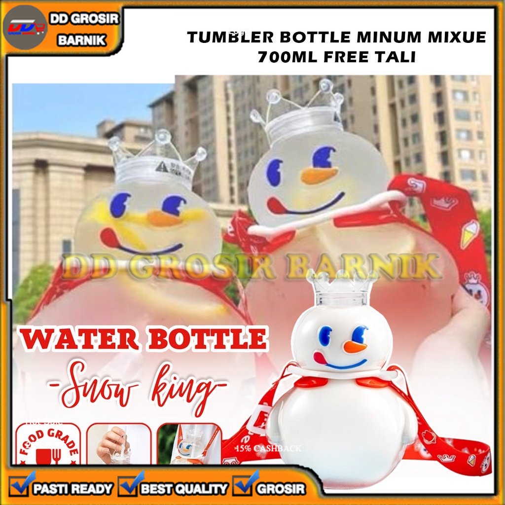 [DGB] BOTOL MINUM TUMBLR MIXUE VIRAL 700ML 700 ML FREE GRATIS TALI MIXE SNOW KING TEMPAT PENYIMPANAN MINUMAN