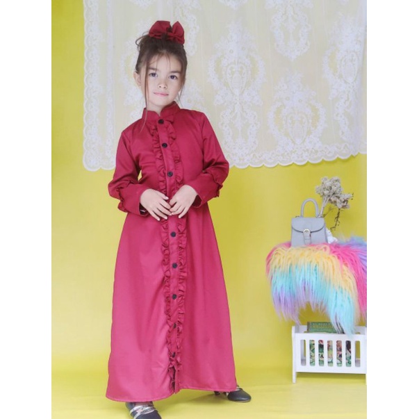 GAMIS ANAK & DEWASA '" GAMIS DAILY. "'  WARNA MAROON