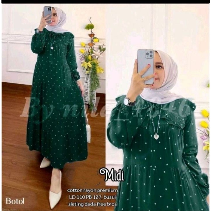 Gamis Midi Polka LD 120 Cm 02