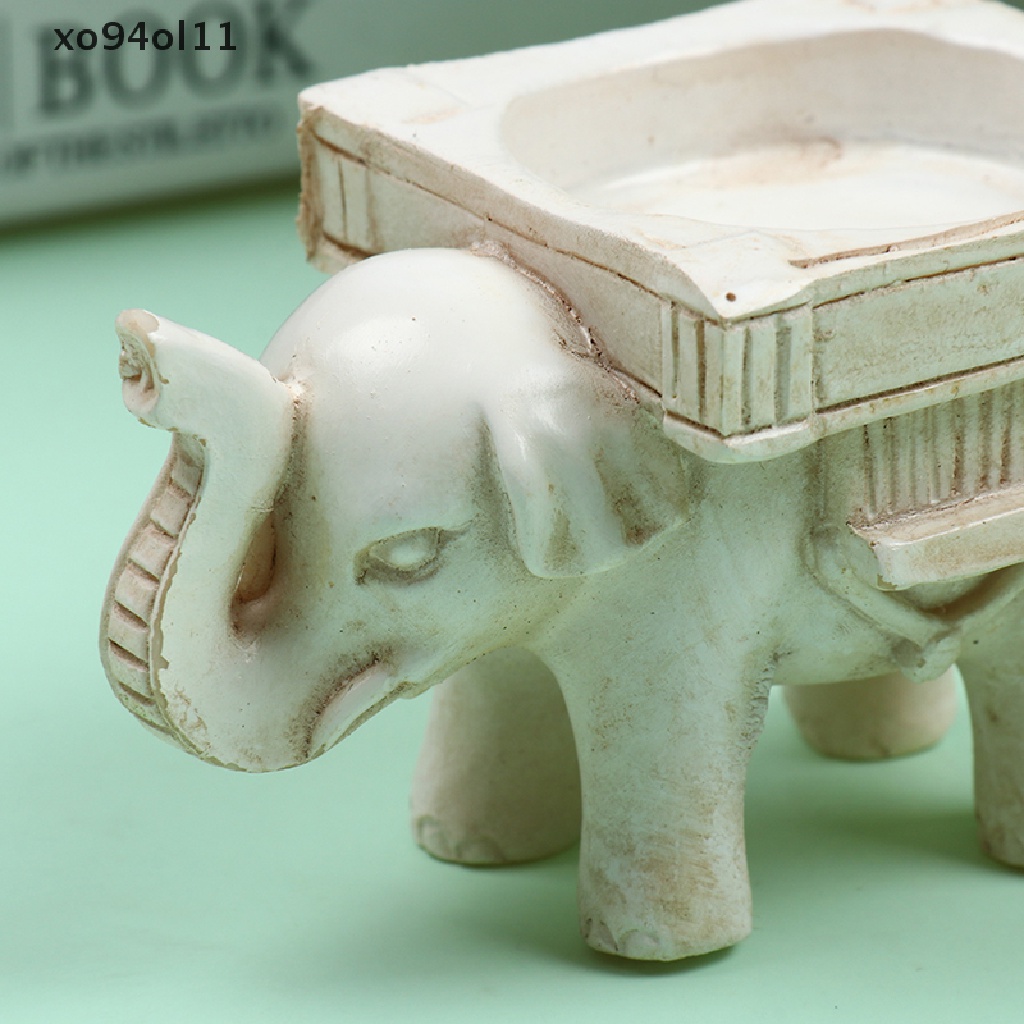 Xo Retro Elephant Tea Light Holder Dekorasi Rumah Party Favor Decor OL