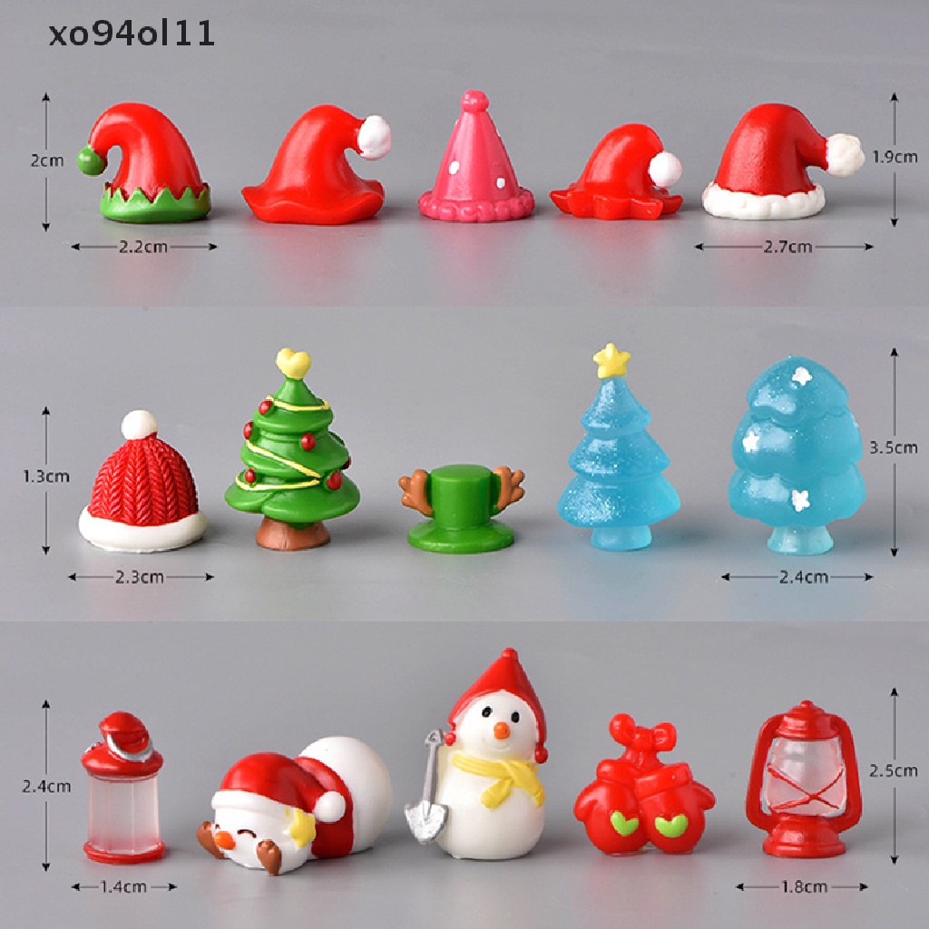 Xo Ornamen Natal Resin Elk Santa Claus2023Patung Rumah Miniatur OL