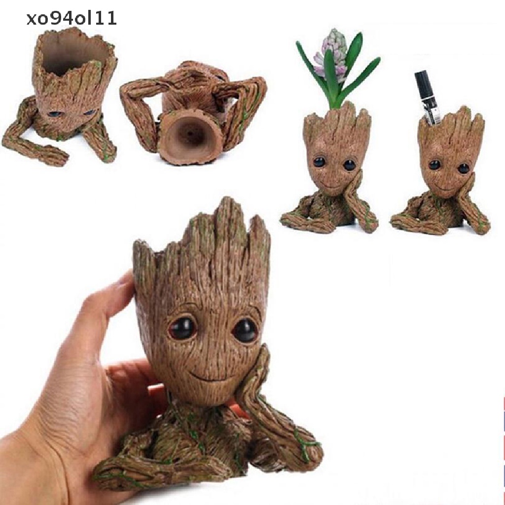 Xo Baby Groot Pot Bunga Tree Man Pot Bunga Model Hero Mainan Pulpen Pot Tanaman Pot OL