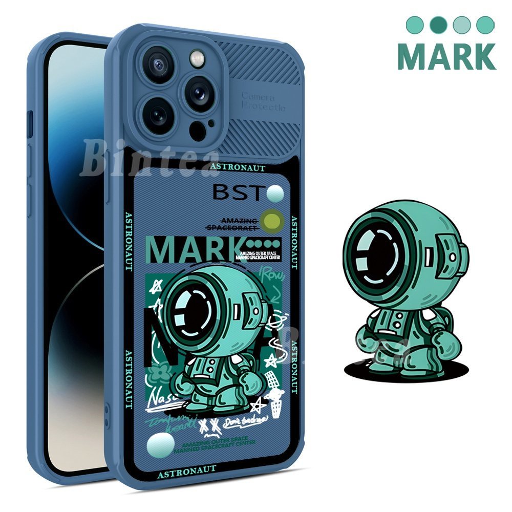 Casing Untuk iPhone14 14 Pro MAX 14 MAX 13ProMax 12 12ProMax 11 11Pro 11ProMax X XS MAX XR Case Mark Astronot Perlindungan Penuh Anti Slip Shockproof Binteacase