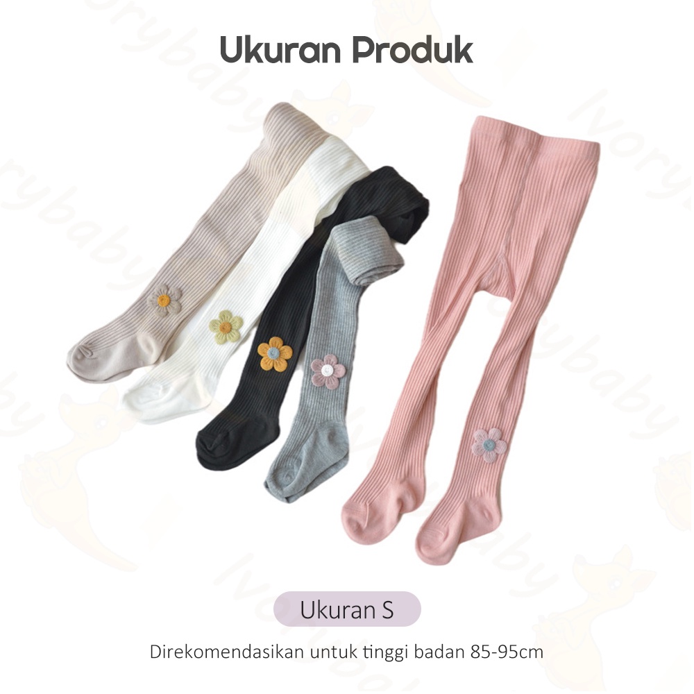 Ivorybaby 0-1 tahun Legging stocking bayi anak Legging tutup kaki bayi Stocking anak perempuan Pantyhose anak perempuan