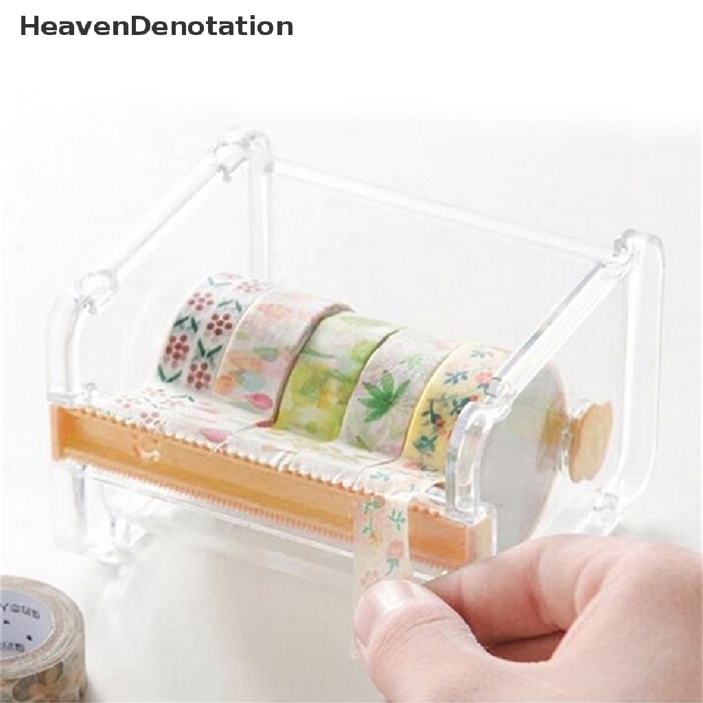 [HeavenDenotation] Desktop Tape Dispenser Pemotong Lakban Washi Tape Dispenser Tempat Lakban Gulung HDV