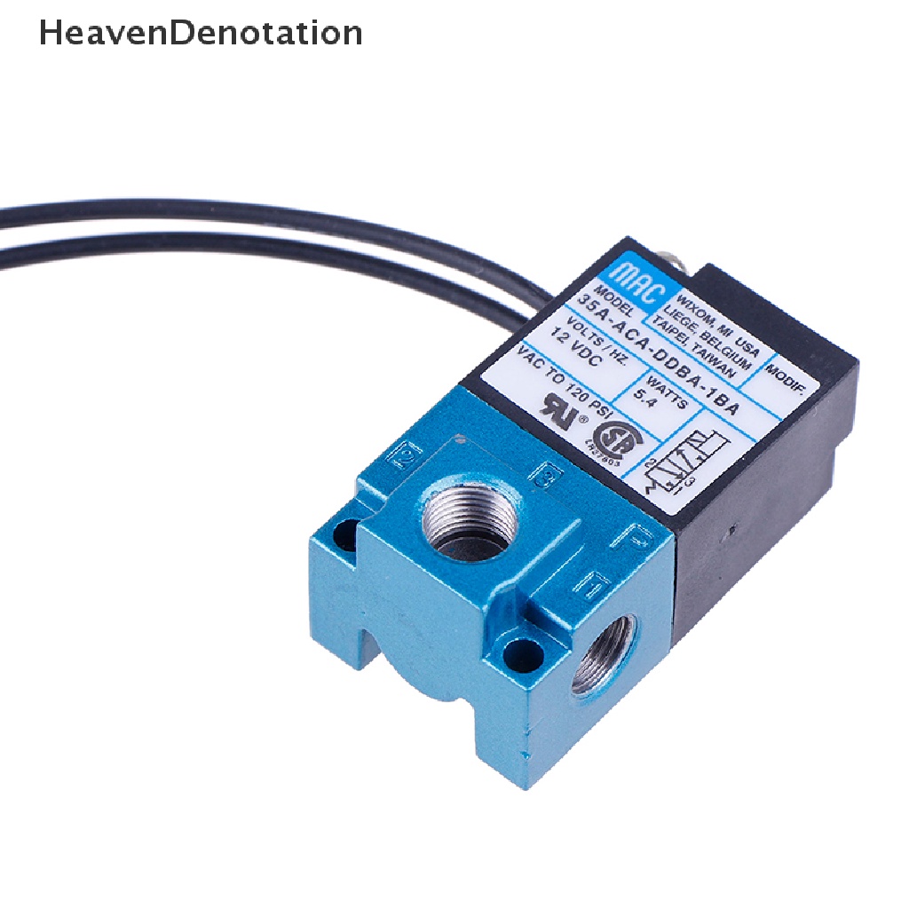 [HeavenDenotation] 1set MAC Solenoid Valve1Per8 ''35A-ACA-DDBA-1BA Dengan Peredam Kuningan DC12V HDV