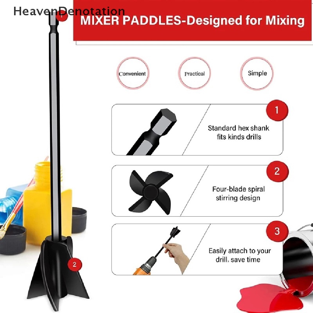 [HeavenDenotation] 1pcsepoxy Mixing Stick Batang Pengaduk Cat Dempul Semen Mixer Lampiran HDV