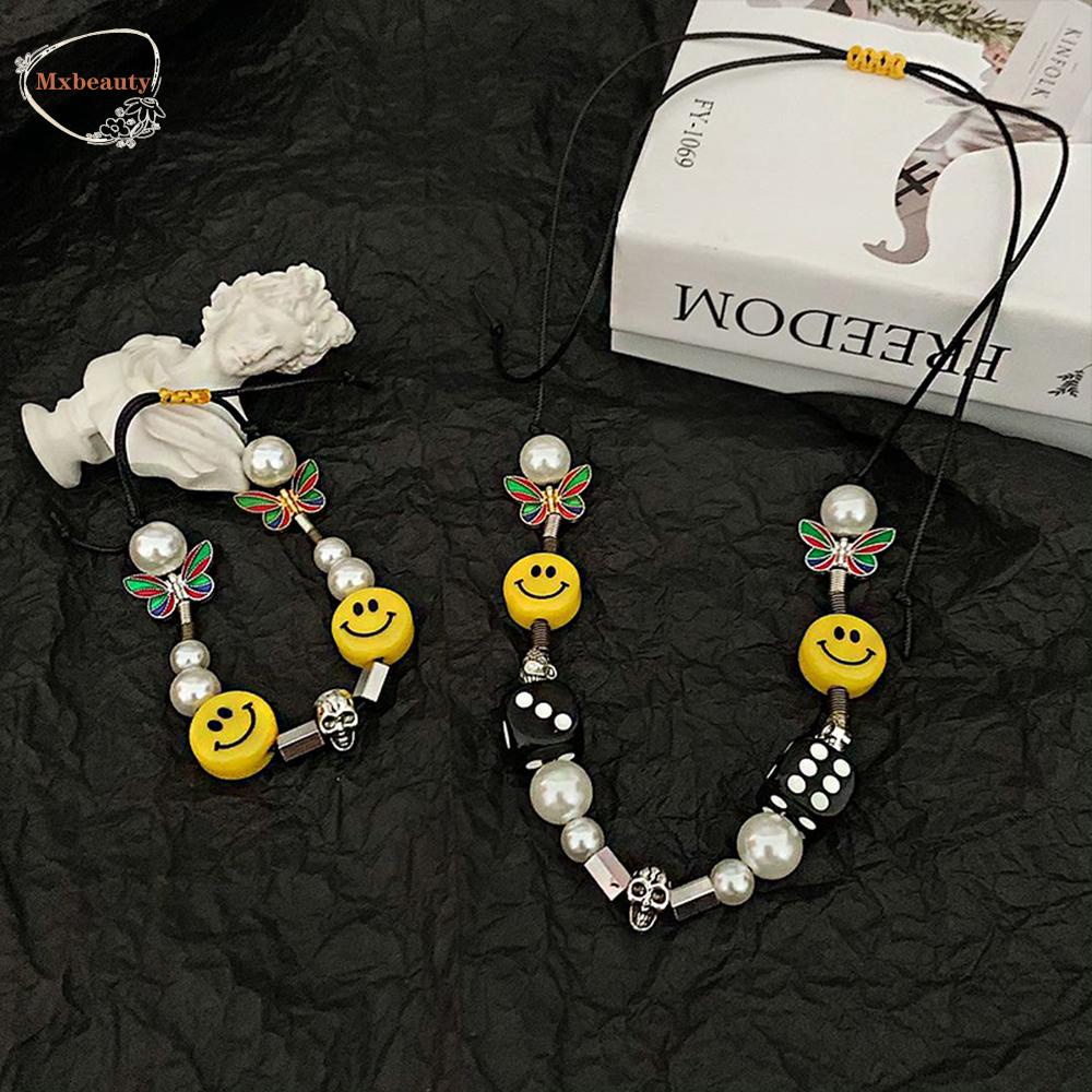 Mxbeauty Kalung Manik-Manik Tengkorak Punk Fashion Wanita Kalung Eropa Dan Amerika Untuk Pria Gelang Alloy