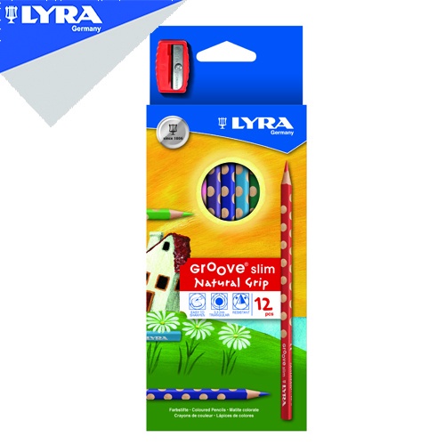 

LYRA Groove Slim Color Pencil Pensil Warna Segitiga 12 Warna Kemasan Box