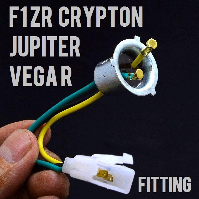 FITTING F1ZR KUALITAS ASLI fiting lampu depan fizr jupiter z vega r crypton socket soket cop holder 