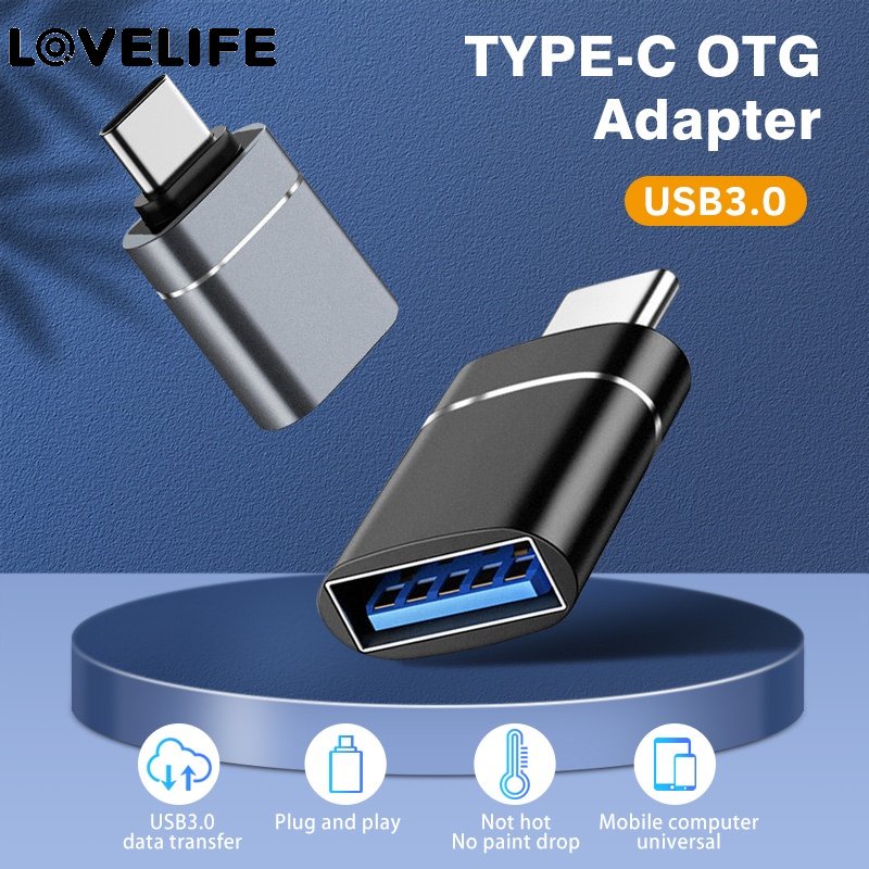 Hot Sale/1Pcs Adaptor OTG Tipe C Ke USB 3.0/konverter USB-C Male to USB Female Untuk Game Ponsel Macbook/OTG USB Flash Drive Mouse to Phone Konektor USB