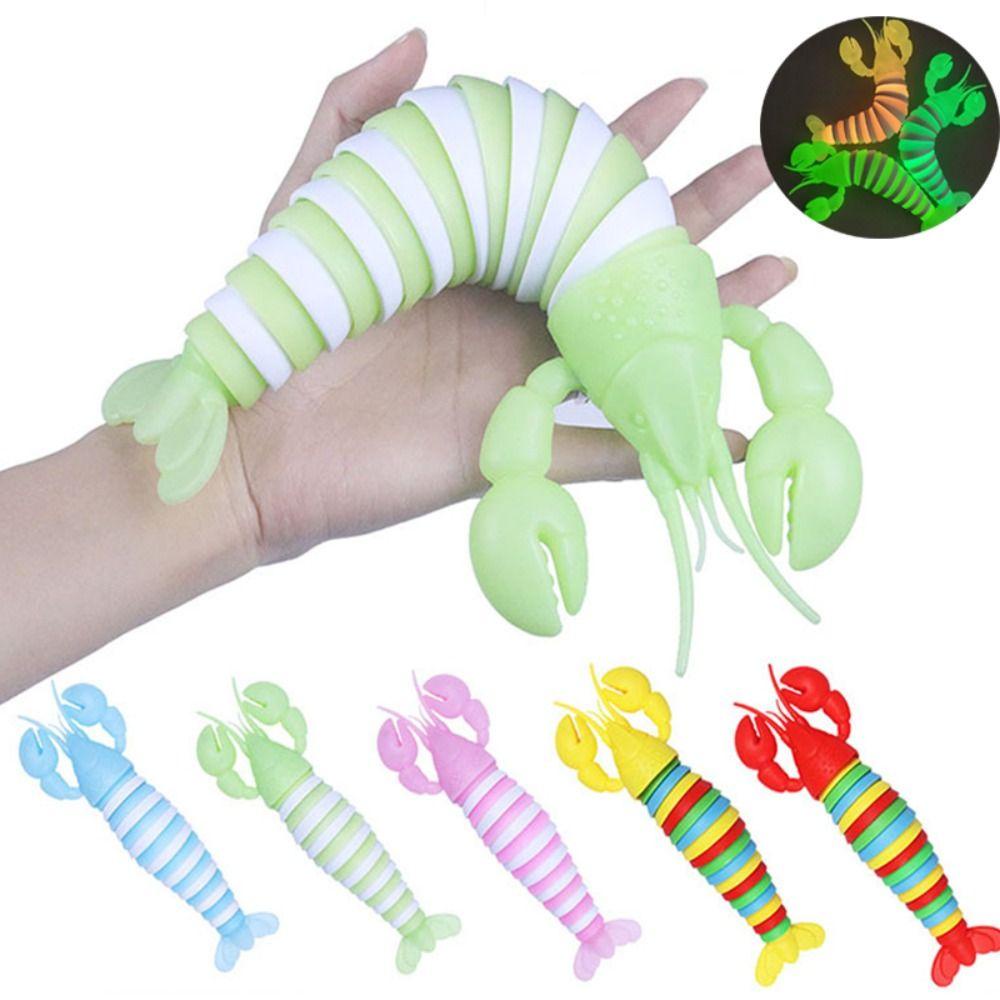 REBUY Rebuy Finger Peristalsis Mainan Anak Untuk Dewasa Squirming Slug Puzzle Untuk Hadiah Anak Permainan Interaktif Interaktif Lobster Peristalsis