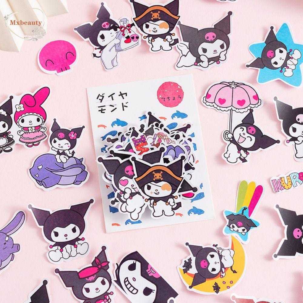 Mxbeauty Goo Card Guka Stiker Anime Kreatif Scrapbooking Tangan Akun Melody Kuromi Cinnamoroll Perekat Diary Stiker
