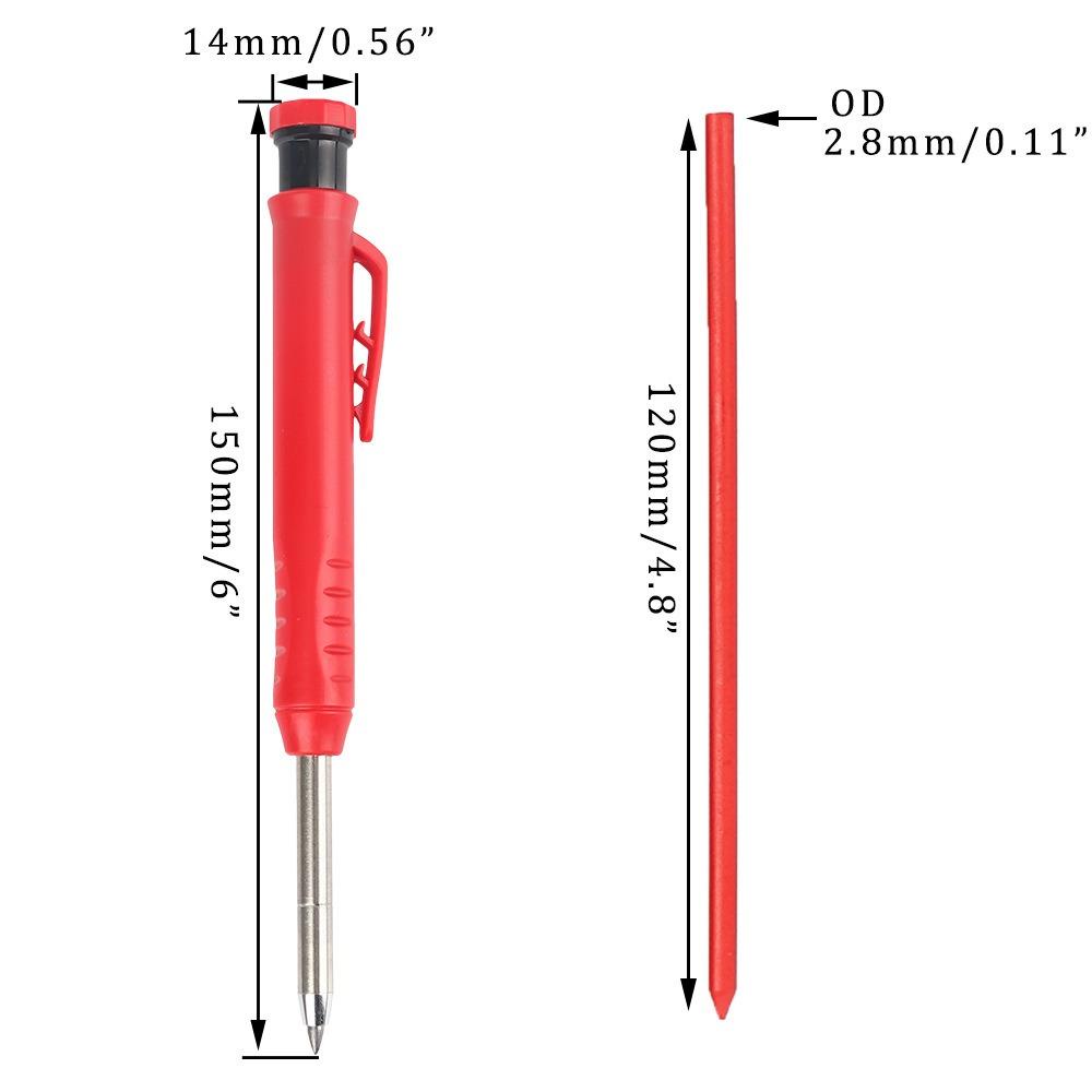 Populer Pena Coret Tukang Kayu Untuk Deep Hole Scriber Mechanical Pencil Stand Marker Pensil