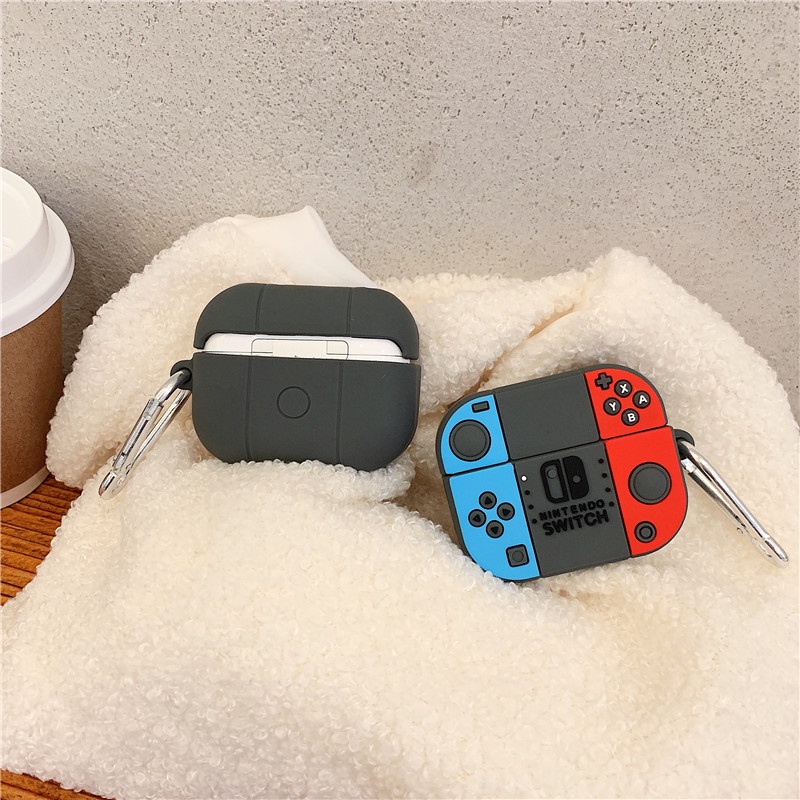 Kartun 3D Baru Kompatibel Untuk Airpods1 2 3lucu Nintendo Switch Gamepad Earphone Case Satu Headset Cover Kompatibel Untuk Air Pods Pro Silikon Shell