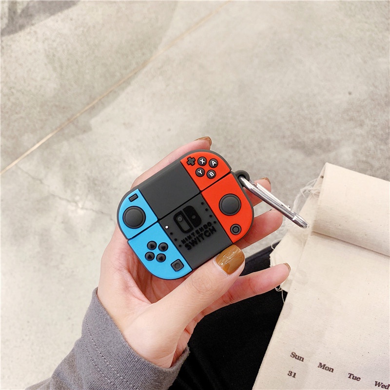 Kartun 3D Baru Kompatibel Untuk Airpods1 2 3lucu Nintendo Switch Gamepad Earphone Case Satu Headset Cover Kompatibel Untuk Air Pods Pro Silikon Shell