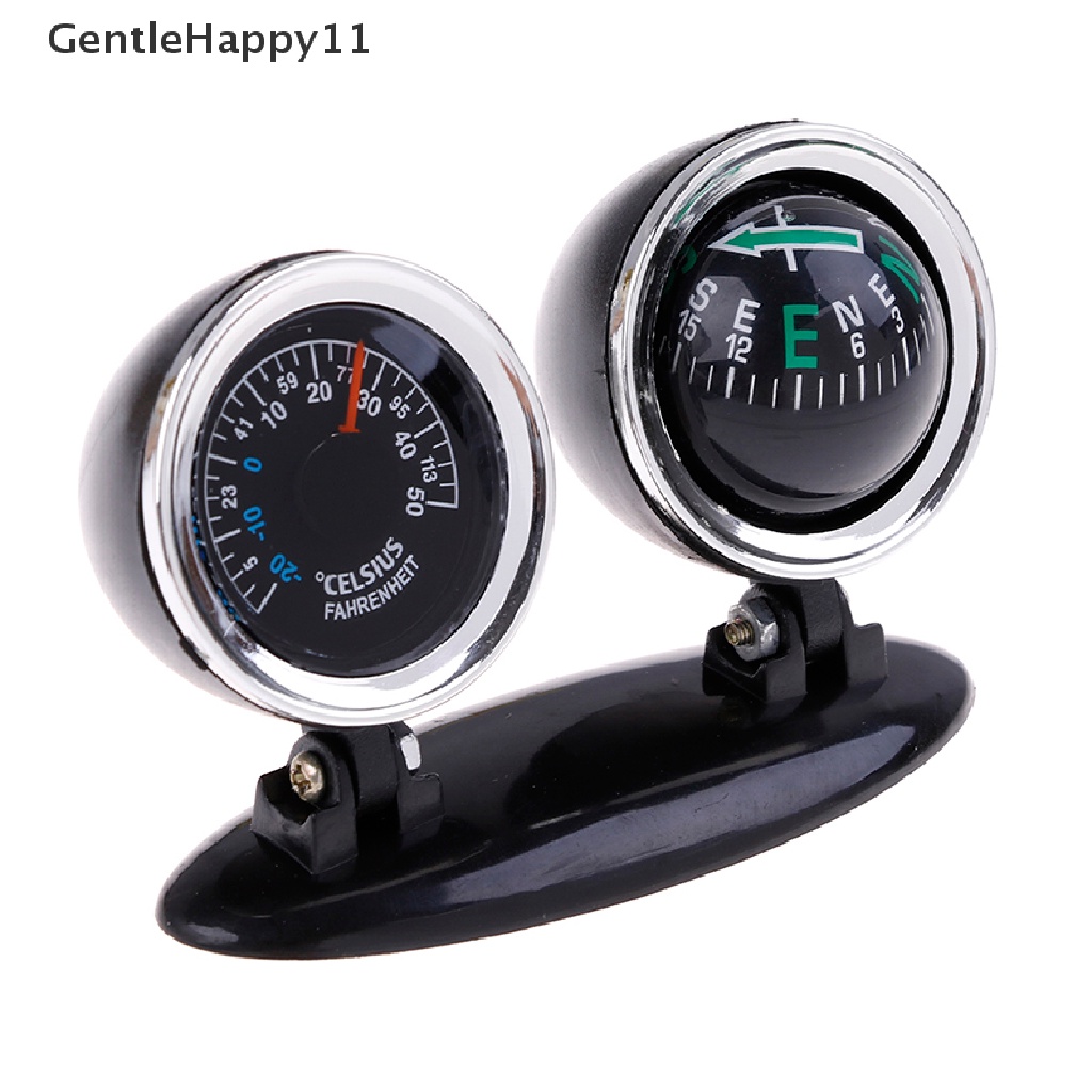 Gentlehappy 2in1 Guide Ball Car Compass Thermometer Hiasan Mobil Arah Dashboard Bola id