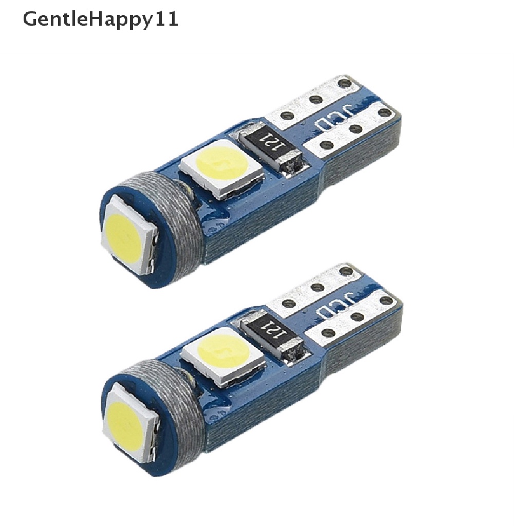 Gentlehappy T5 Bohlam Led 3smd 3030w3w W1.2W Led Canbus Lampu Interior Mobil Dashboard Warming id