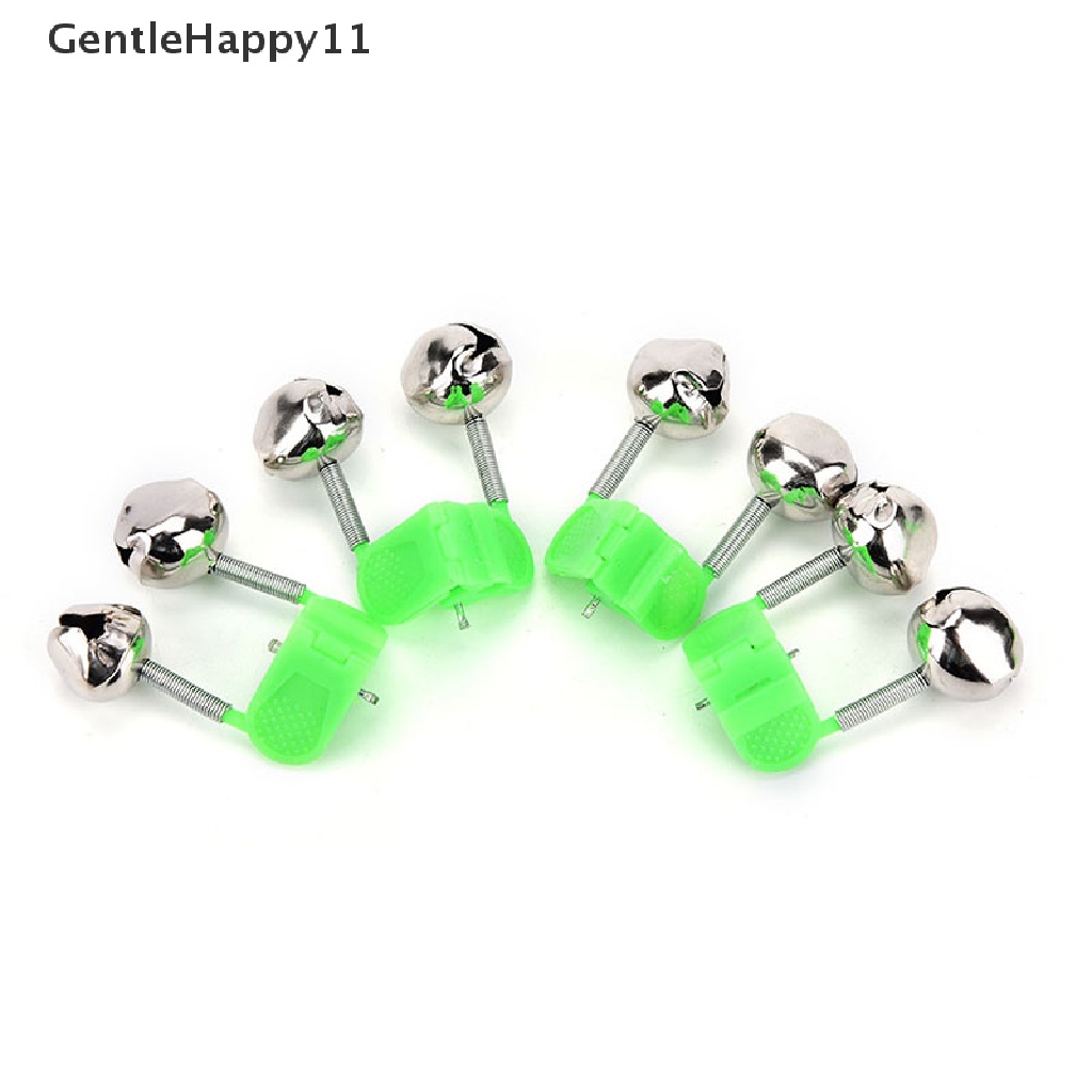 Gentlehappy 10Pcs Pancing Gigit alarm Lonceng twin bells clip alerter fishing tackle tool id