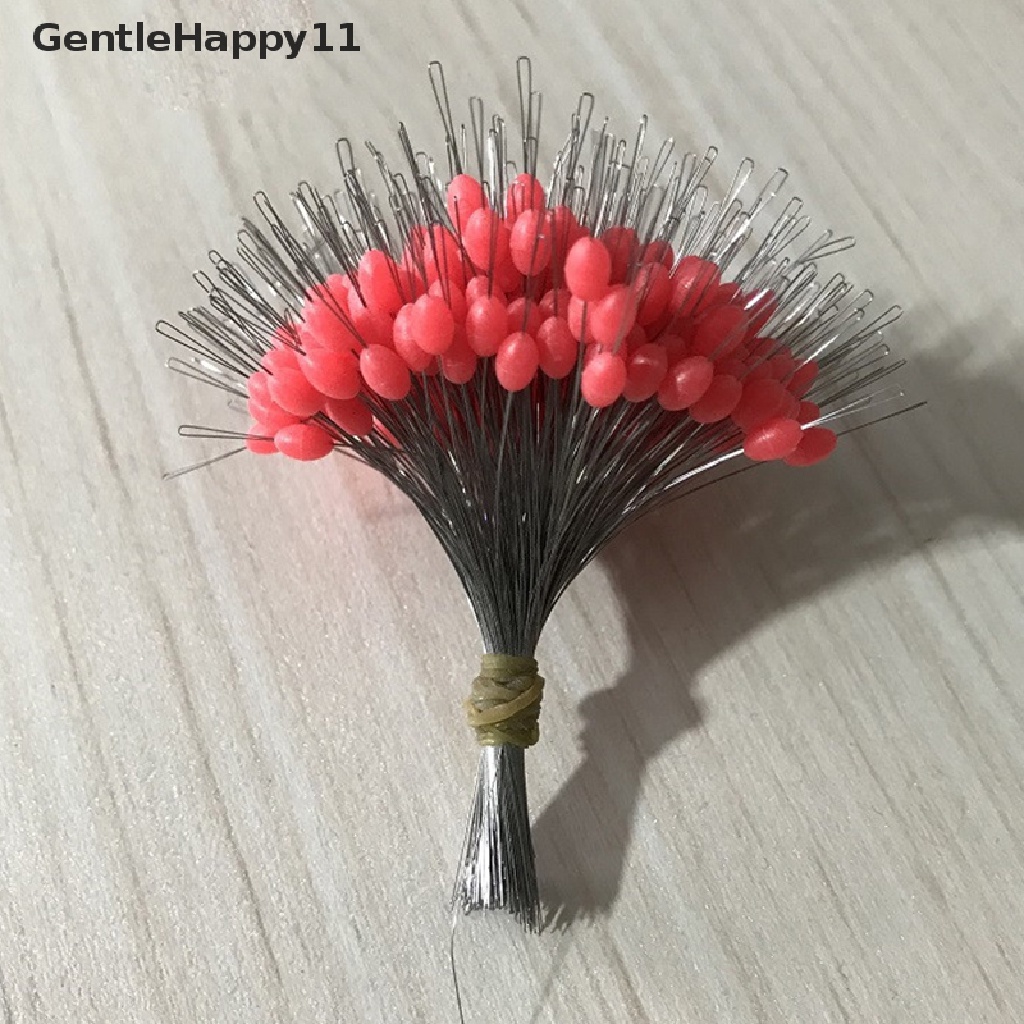 Gentlehappy 300pcs Pelampung Karet Stopper Mancing Bobber Stopper Pelampung Silinder Space Bean id