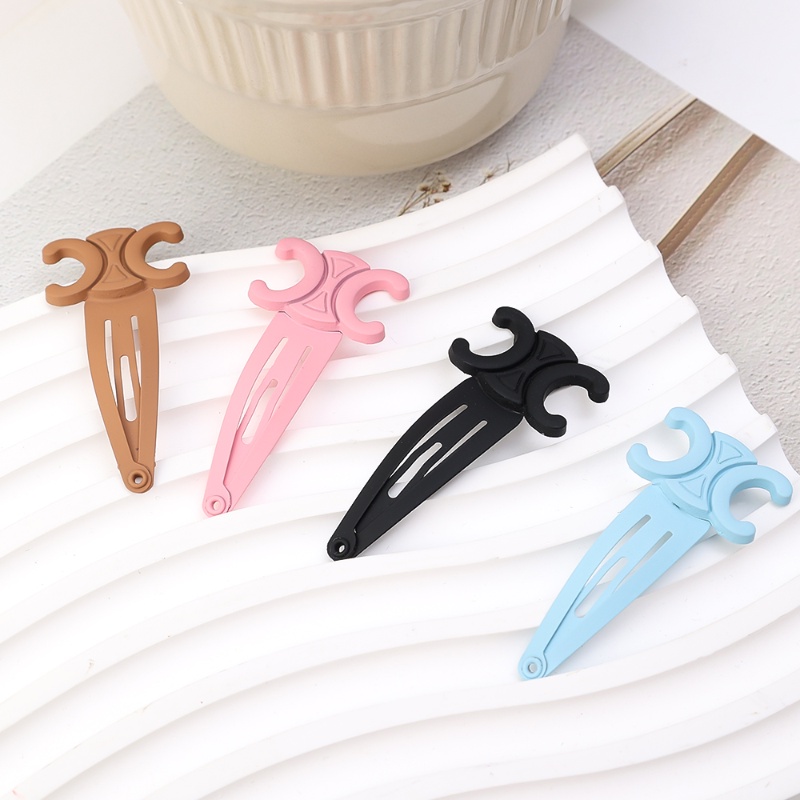 Gadis Vintage Logam Manis Klip BB/Ukuran Besar Macaron Poni Klip Hiasan Kepala/Fashion Sederhana Sisi Jepit Rambut/Kepribadian Eropa Dan Amerika Hairgrips