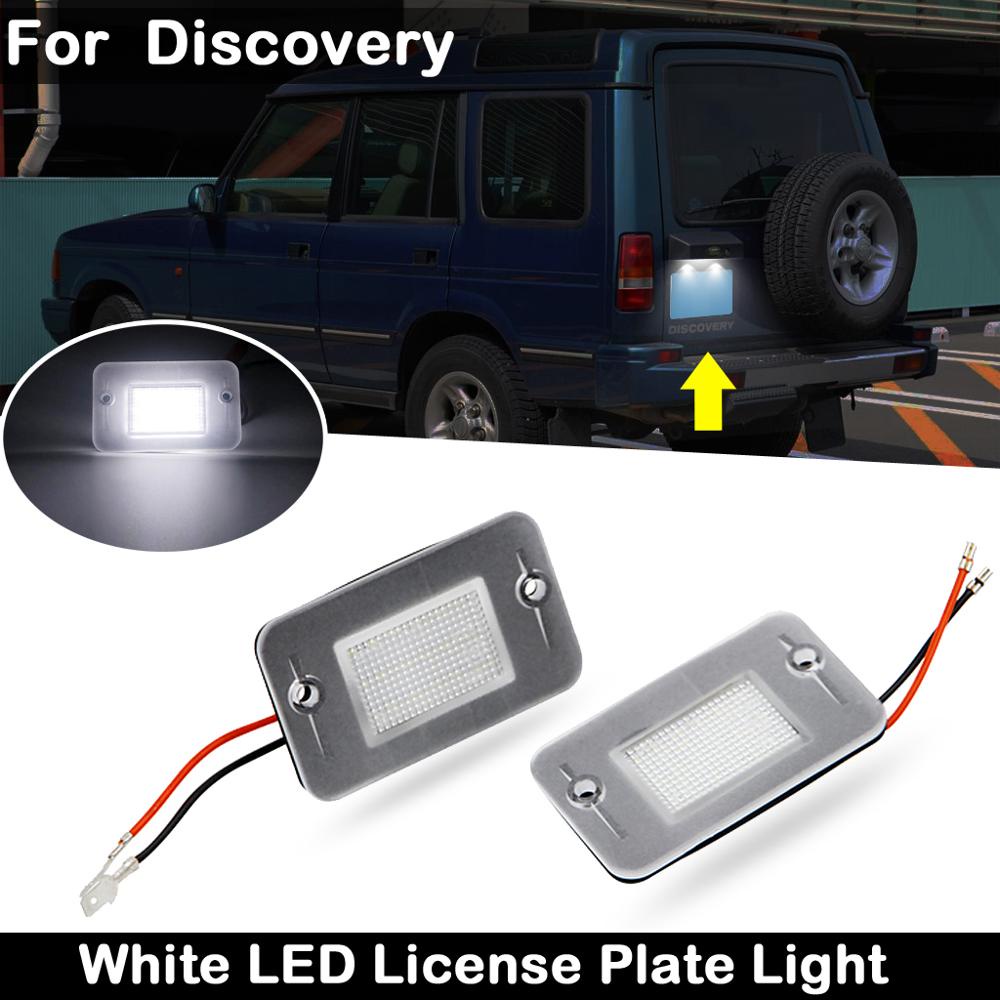 2pcs Lampu Plat Nomor Plat LED Kecerahan Tinggi Lampu Untuk Land Rover Discovery1 1994-1999 Discovery2 1999-2004