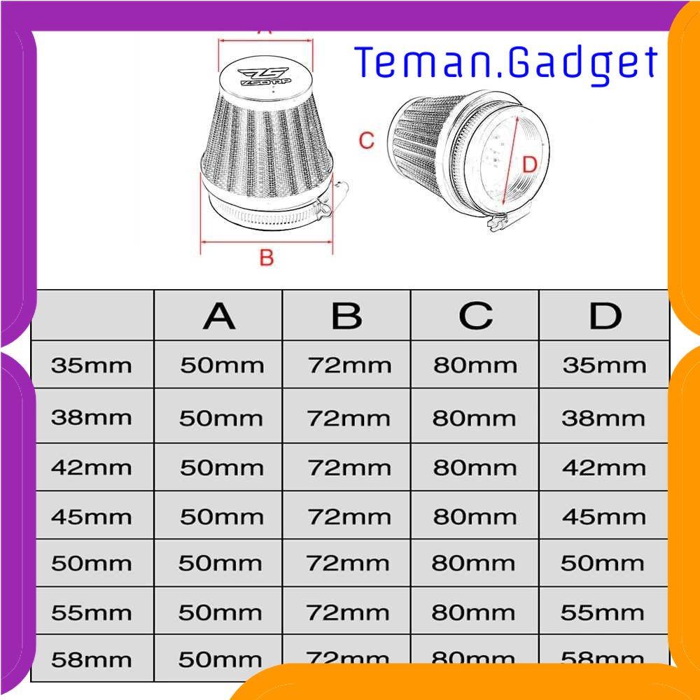 TG - OTO SCL MOTOS Filter Udara Karburator Motor Universal Pipa Intake 35 mm - SC35