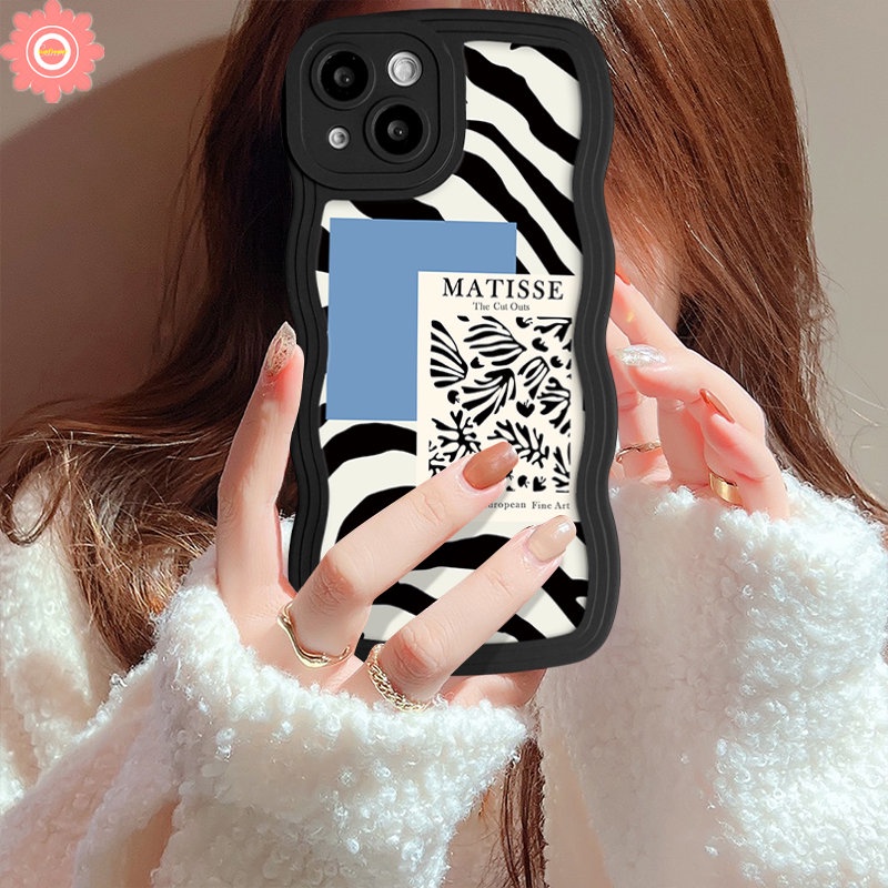 Case Untuk Infinix Hot10 11 9 12 Play Smart4 6 5plus Hot20 9 10 11s 10s 12i 10Lite 20s 8 12 Pro Note 10Pro 12 G96 Fashion Art Motif Zebra Bunga Segar Bergelombang Tepi Soft Tpu Sarung