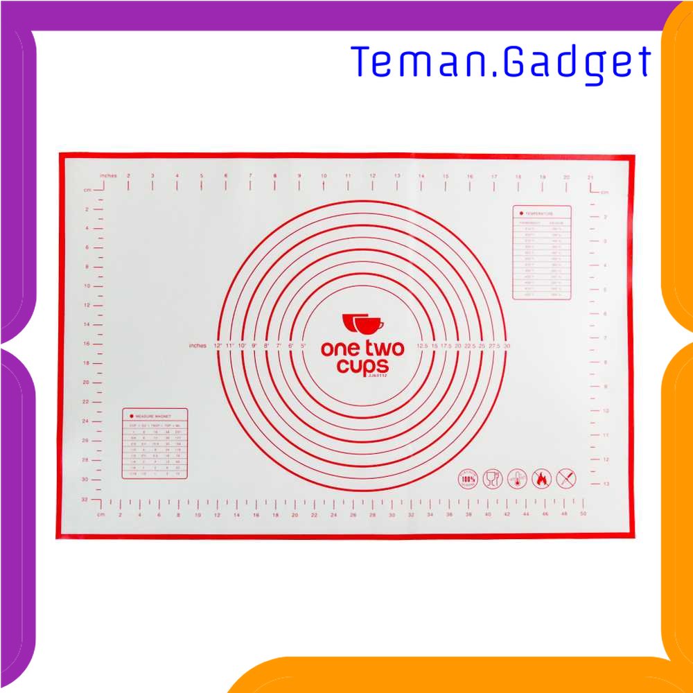 TG - DPR One Two Cups Silicone Mat Alas Adonan Pizza Martabak 40x60CM - JJ63112