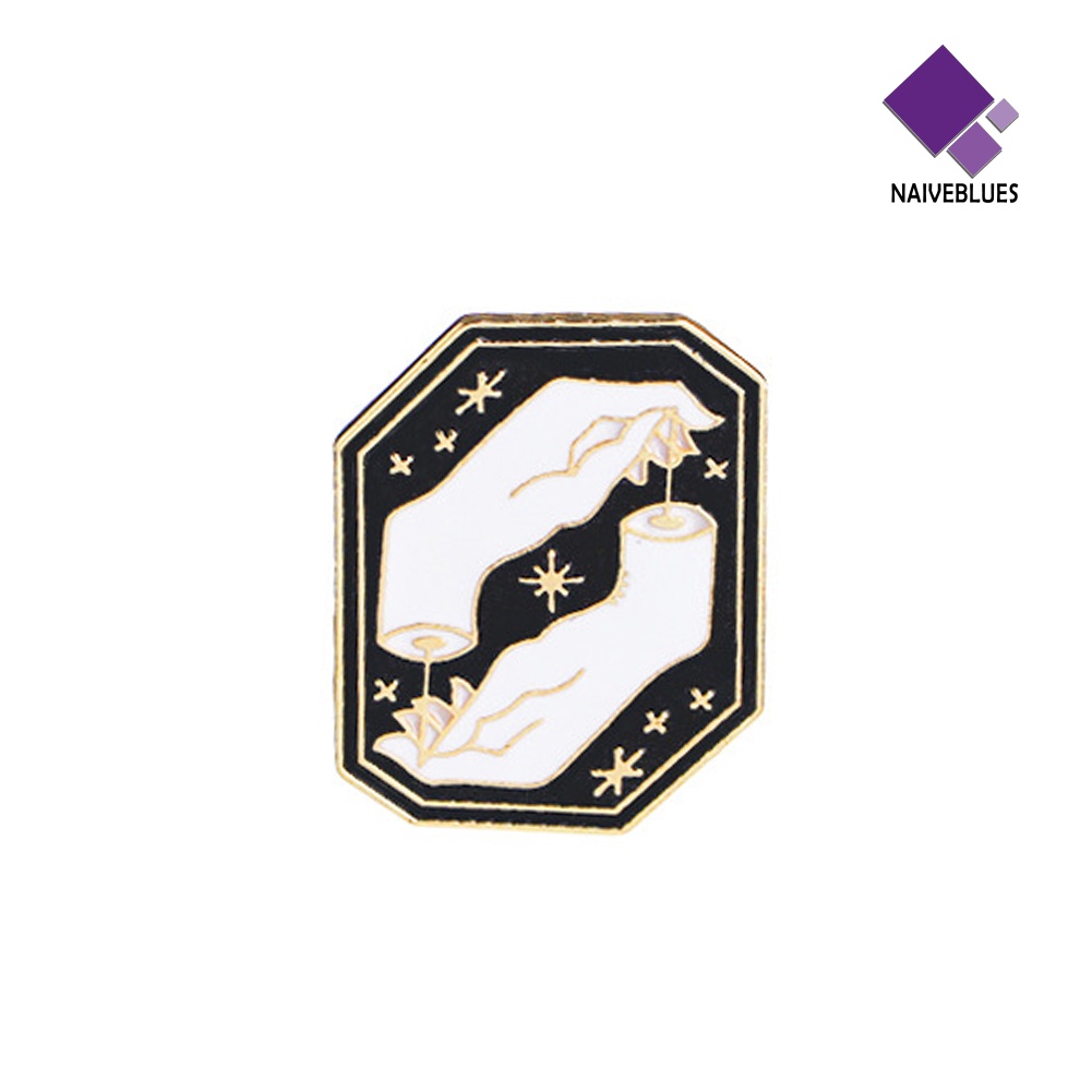 &lt; Naiveblues &gt; Fashion Enamel Wizard Tangan Bros Pin Lencana Kemeja Kerah Perhiasan