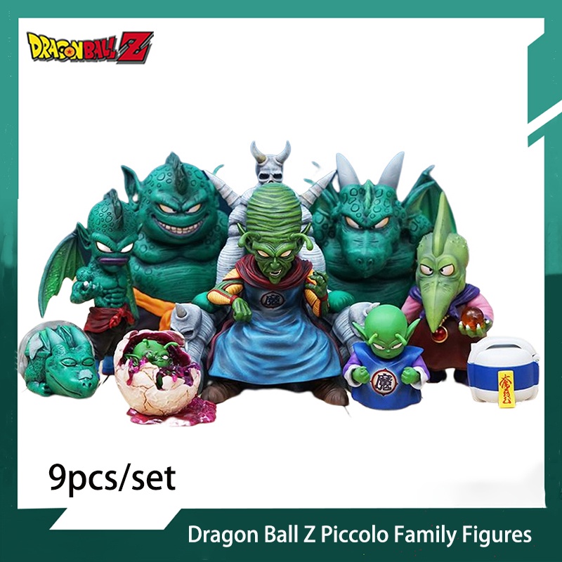 9pcs Dragon Ball Z Piccolo Family Anime Figure Piano Cymbal Drum Wcf Piccolo Daimao Figure PVC Patung Model Boneka Koleksi Mainan