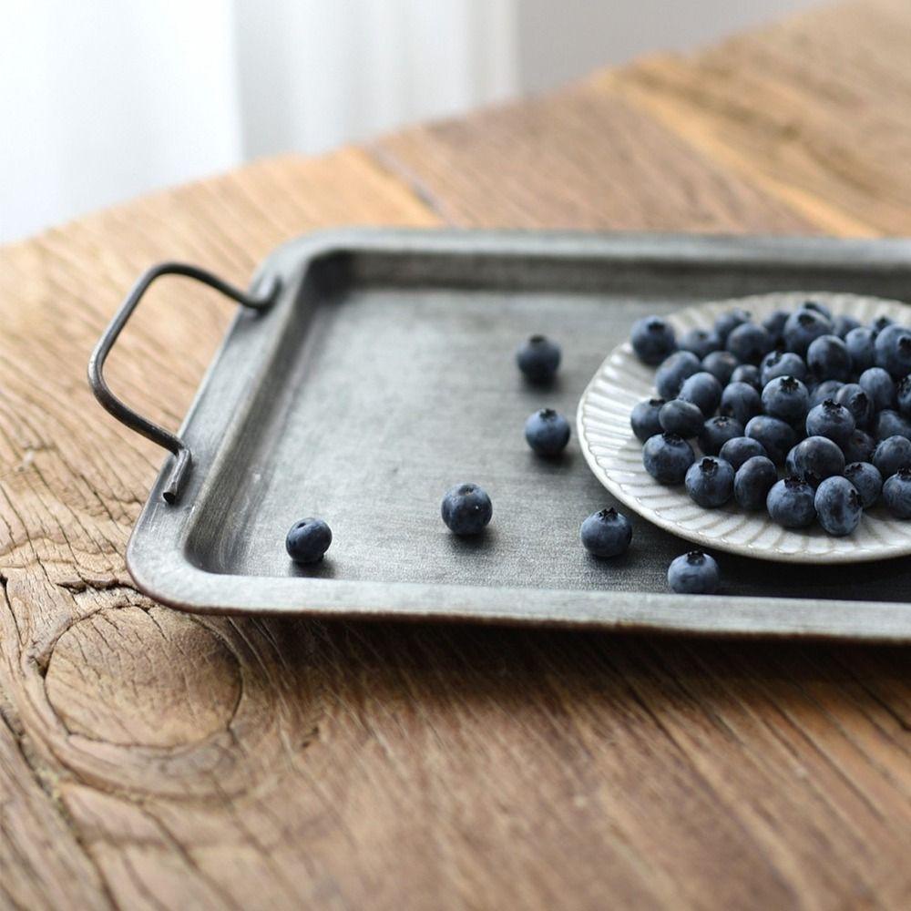 [Elegan] Nampan Penyimpanan Unik Retro Buah Dapur Dekorasi Rumah Fotografi Props Piring Roti