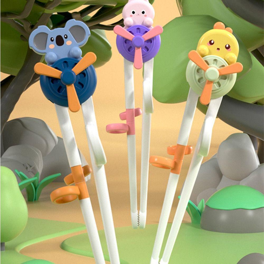 NEEDWAY Sumpit Belajar Anak Lucu Safety Praktis Koala Utensil Kartun Ayam Food Grade Baby Practice Helper