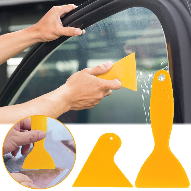 Universal Kuning Car Wrap Film Squeegee Scraper/Spatula Penghilang Air Kendaraan Aksesoris Pelindung Layar Otomatis