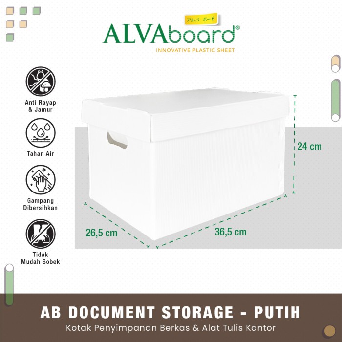 

ALVAboard Box Dus Kotak Arsip Dokumen File Kantor 36,5x26,5x24 Cm - Hitam