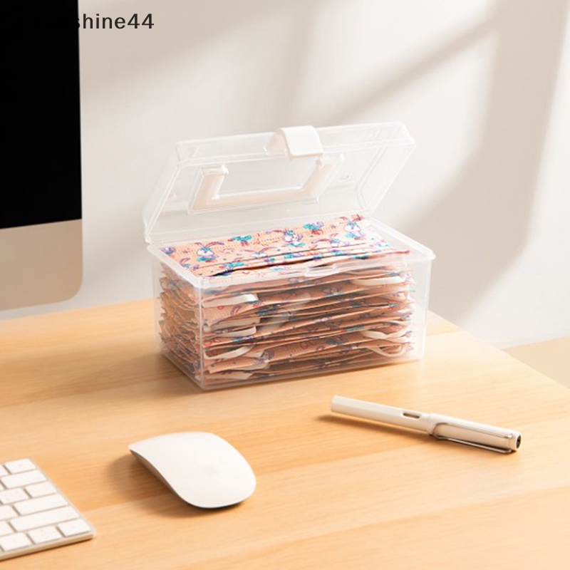 Sunshine Desk Organizer Tempat Kotak Penyimpanan Masker Holder Dengan Pegangan Kotak Serba Serbi Rumah Tangga ID