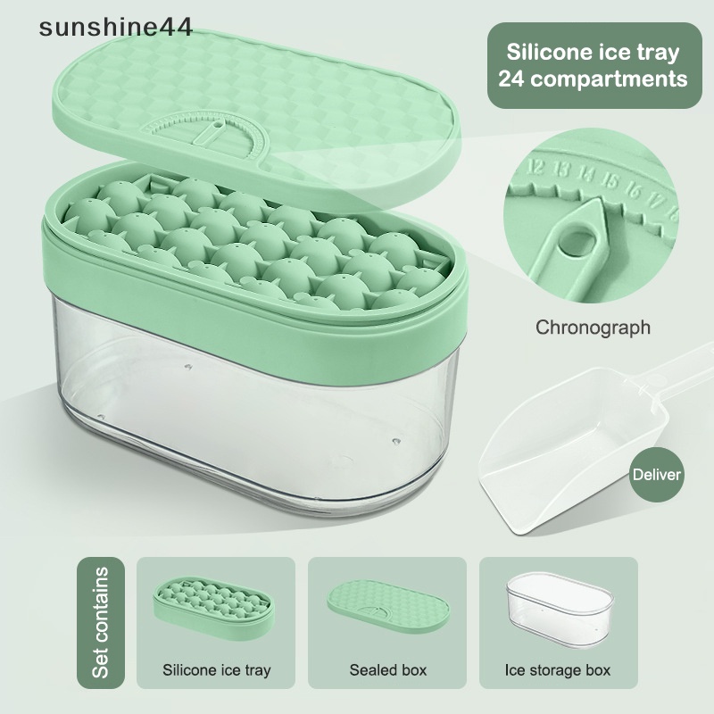 Sunshine Press Type Ice Cube Round Maker Cetakan Es Hoki Untuk Bir Kopi Mini Ice Ball ID