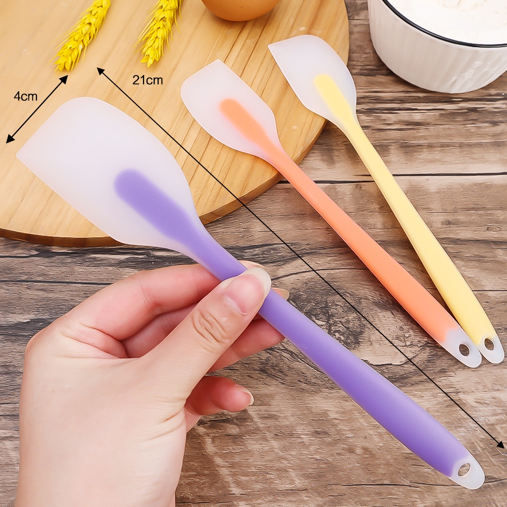 One-piece Tahan Panas Tembus Silikon Non Stick Cream Mixing Shovel Butter Pastry Kitchenware Karet Alat Pengaduk Baking Spatula Karet Alat Aduk