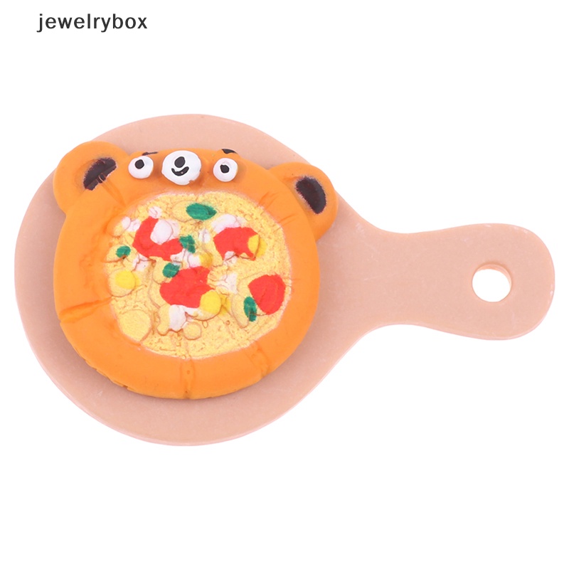 [jewelrybox] 1set Rumah Boneka Pizza Membantu Miniatur Piring Pizza Mainan Model Rumah Aksesoris Butik